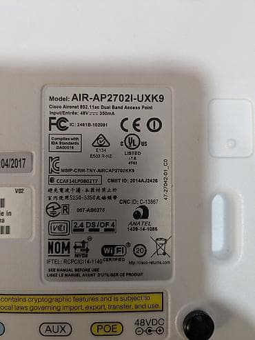 tab: Точка доступа Cisco Aironet AIR-AP2702I-UXK9 - Двухдиапазонный Wi‑Fi — 2