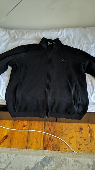 парные одежда: Черная спортивная кофта мужская Li Ning на молнии, обмен на флэшку от — 1