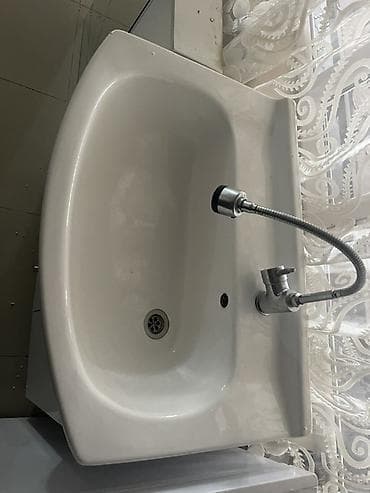 душовой кавина: Тумба для ванны, С раковиной, Другой материал, Самовывоз, цвет - Белый — 4