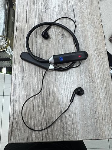 Аудиотехника: Bluetooth-гарнитура с оголовьем на шею (шейный обод) и проводными — 2