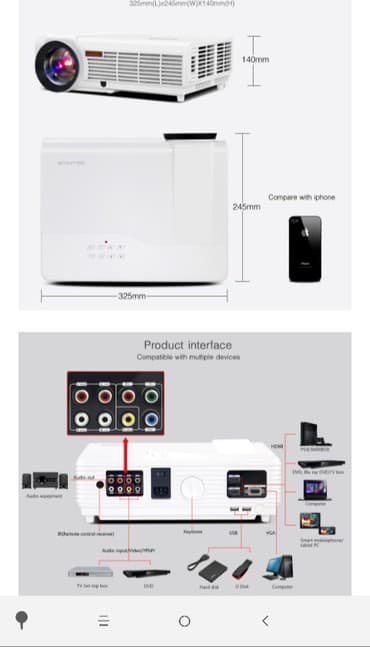 проектоо: Домашние кино театр hq проектор. BYINTEK Топ бренд BT96 HDMI USB — 2