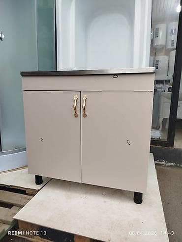 stol: Тумба для кухни, С мойкой, Напольная, цвет - Бежевый — 3