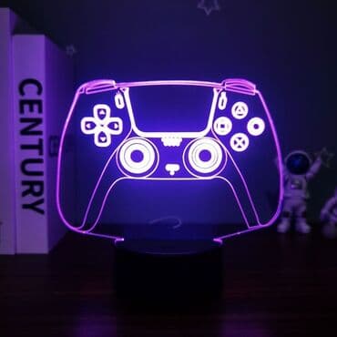 Лампа светодиодная ночник gamepad Playstation 5 высота 27см пс4 пс3