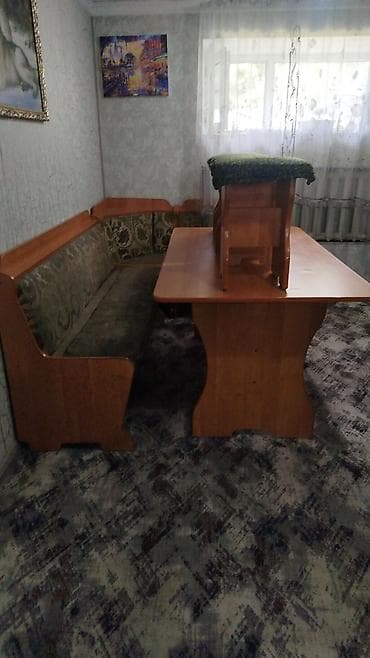 Мебельные гарнитуры: Кухонный мягкий уголок, Б/у, ЛДСП, цвет - Зеленый — 2