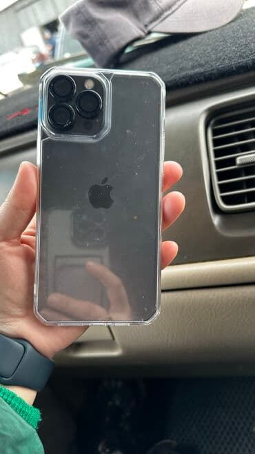 iphone 13 купить бишкек: IPhone 13 Pro Max, Колдонулган, 128 ГБ, Кара, Каптама, Куту, 83 % — 4