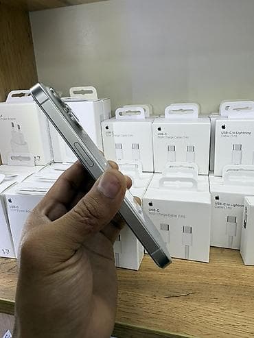 айфон 12 нархи: IPhone 15 Pro, 128 ГБ, Natural Titanium, Защитное стекло, Чехол, В рассрочку, 93 % — 2