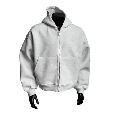 оверсайс: Худи с интегрированным рюкзаком - Цвет: светло‑серый меланж,так же — 2