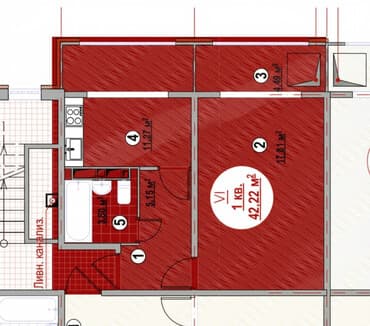 аренда дома на ночь: 1 комната, 42 м², Индивидуалка — 2