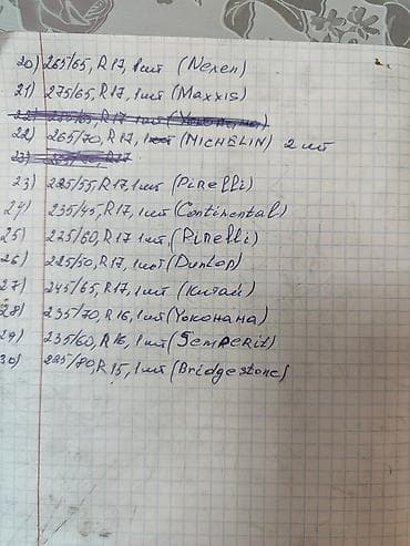 Продаю б/у резины разных типоразмеров (остатки),все резины по 1 шт — 6