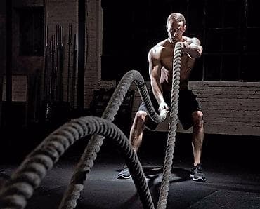 канат спортивный: Канат для кроссфита Материал: полипропилен (PP) Длина 9 метров Диаметр — 4