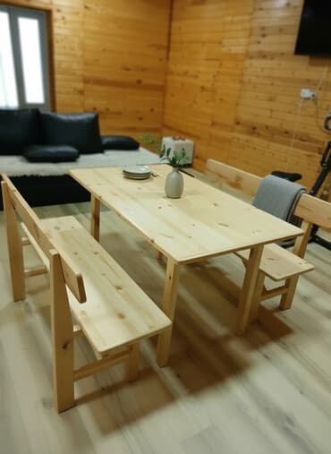 офисный мебель бишкек: Обеденный комплект из массива дерева - Состав: прямоугольный стол и — 1