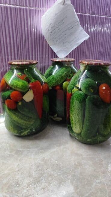 домашняя горка: Огурцы маринованные 3х литровые 2х литровые 1 литровые домашняя — 2