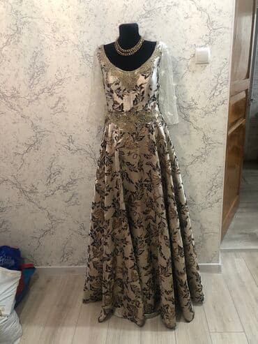 прокат карнавальных костюмов в бишкеке бишкек: Вечернее платье, Длинная модель, С рукавами, Стразы, XS, S, M — 29
