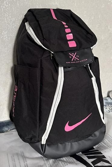 рюкзак пума: Баскетбольный Рюкзак Nike Quad Zip System, черный с розовыми акцентами — 5