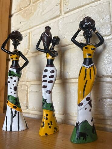 садовые фигурки для раскраски: Декоративные статуэтки • 3 Африканские женщины Размер: высота 20 см — 4