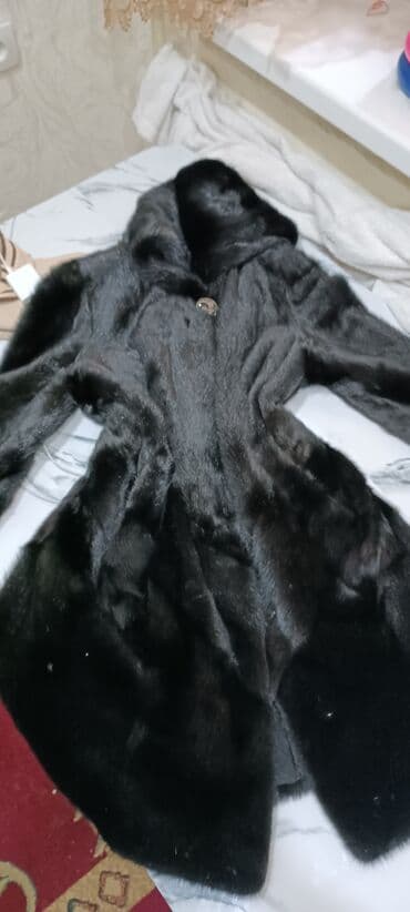 Спецодежда: Шуба, Норка, По колено, С капюшоном, L — 5