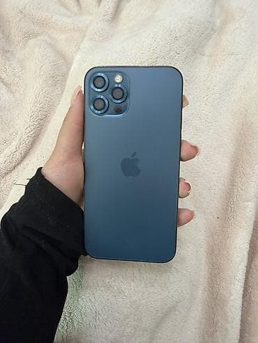 IPhone 12 Pro, Б/у, 128 ГБ, Pacific Blue, Чехол, Кабель, 74 %