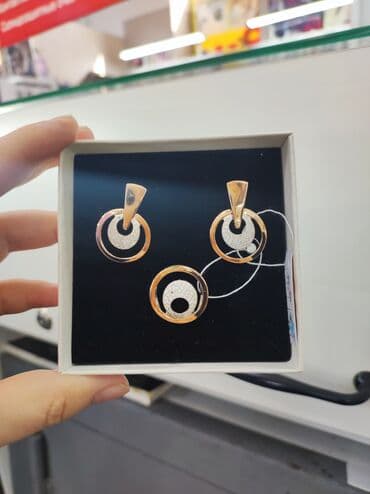 свадебные наборы ручной: Серебро 925 напыление золото Серебряный Комплект Размеры имеются — 1