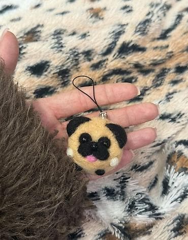 Брелоки: Брелоки-талисманы из шерсти (сухое валяние) с животными. 🐾 Мини-копия — 2