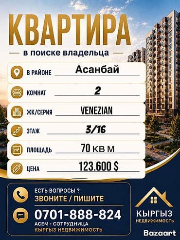 Продажа квартир: 2 комнаты, 69 м², Элитка, 3 этаж, Евроремонт — 1