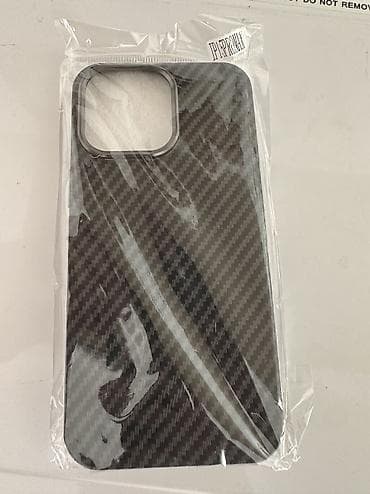 буфер для авто: Чехол для iPhone 15 Pro Max с карбоновым рисунком и поддержкой — 3