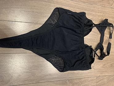 lining flex: Бордовый бархатный боди-комплект с подвязками - Материал: мягкий — 8