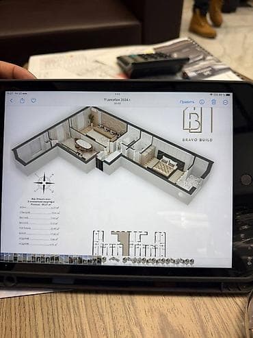 паркинги: 2 комнаты, 83 м², Элитка, 7 этаж, Готовая ПСО (под самоотделку) — 3