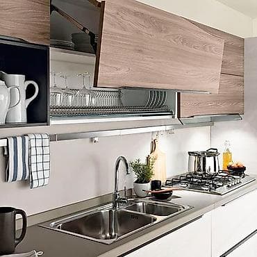 Стол жана отургуч комплекттери: Буйрутма эмеректер, Уктоочу бөлмө, Ашкана гарнитурасы, Шкаф, Керебет — 6