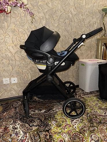 для новорожденых: Коляска, Cybex, цвет - Черный, Б/у, Самовывоз, Бесплатная доставка — 9