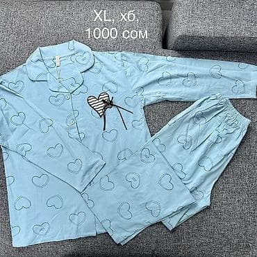 Пижама, Хлопок, Китай, Леопардовый принт, С кружевом, На пуговицах, M, L, XL — 6