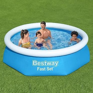 fast: Акция! Надувной бассейн 244х76 Bestway Fast Set - Круглая форма, с — 1