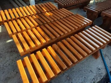 скамейка фото: Скамейка Дерево, Со спинкой, С крышей — 1