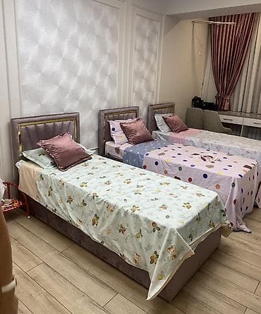 Керебеттер: Бир кишилик керебет, Матрасы бар, узуну - 190 см — 2