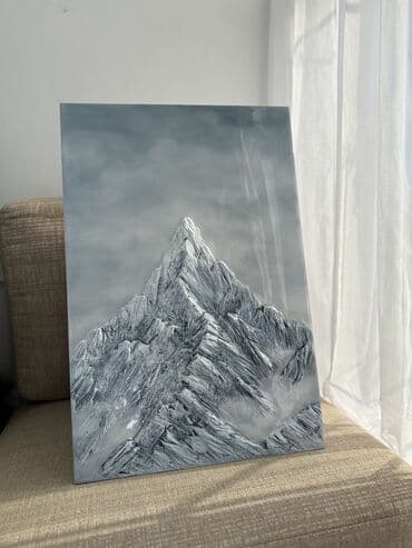 алмазная картина: Картина “Горный пик” — фактурная живопись - Техника: объемная — 1