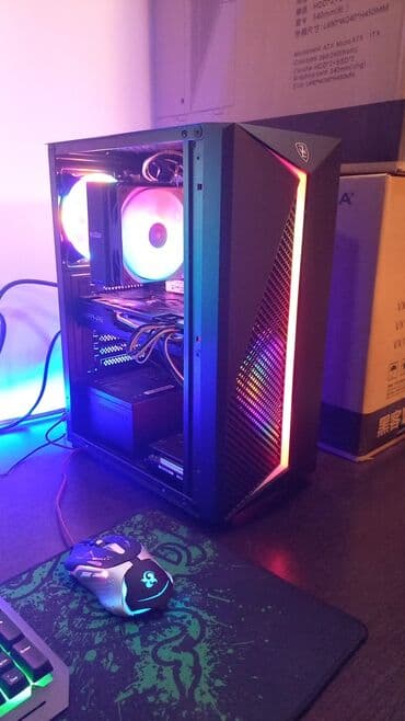 мышь: Компьютер, ядер - 12, ОЗУ 16 ГБ, Игровой, Б/у, AMD Ryzen 5, AMD Radeon RX 6600 XT, HDD + SSD — 2