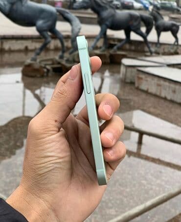 токмок бу телефон: IPhone 12 mini, Колдонулган, 128 ГБ, Жашыл, Коргоочу айнек, Каптама, 78 % — 2