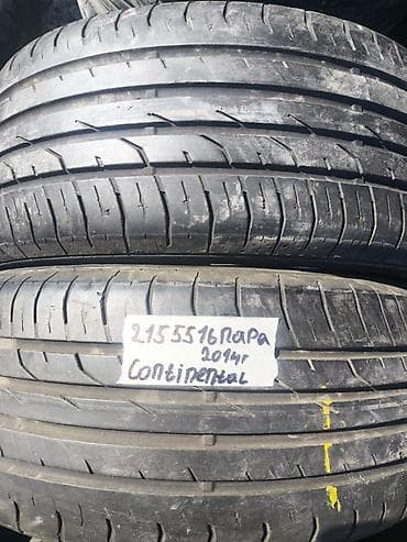 continental: Шины 215 / 55 / R 16, Лето, Б/у, Пара, Легковые, Continental — 1
