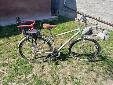 single speed: Городской велосипед с детским креслом. - Тормоза: ободные V-brake — 4