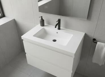 Раковина для ванной, Квадрат форма, Материал: Керамика, Размер: 48 x 60 см