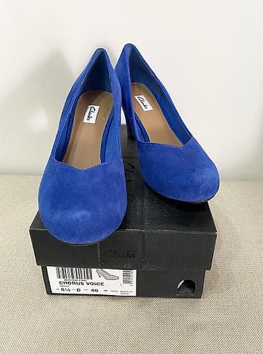 обувь 24: 1) Туфли новые Clarks (оригинал), насыщенного синего цвета — 2