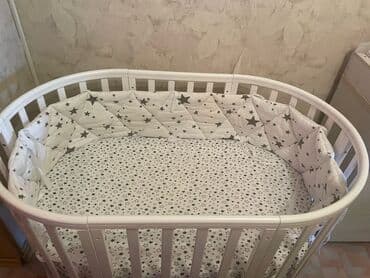 Детская односпальная кровать, Б/у, Для девочки, Для мальчика, С бортиком, Дерево, Самовывоз