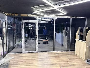 продам пленку для теплиц: Алюминиевая витражная перегородка с дверью алюминий окна двери на — 3