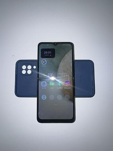 qled монитор: Samsung Galaxy A12, Б/у, 32 ГБ, цвет - Синий — 1