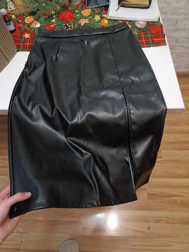 Юбка, Модель юбки: Карандаш, Миди, Высокая талия, С вырезом