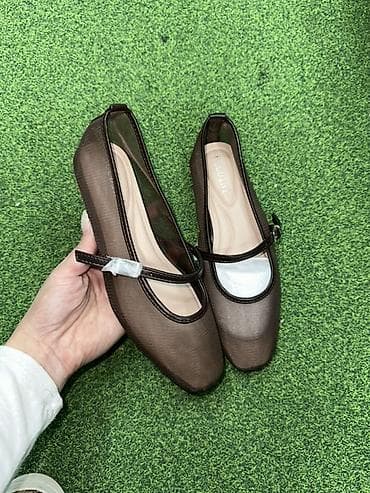 Туфли: Балетки Mary Jane с полупрозрачным верхом - Модель: классические — 1