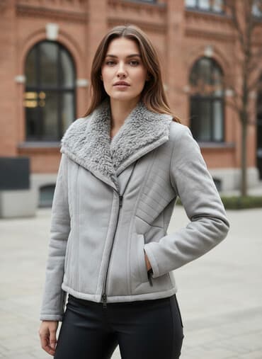 second hend: Продаю демисезонную корейскую дубленку. Размер S-M. В хорошем — 1