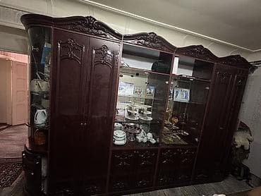 модульный: Стенка-шкаф, Тип стенки-шкафа: Модульная, Для зала, Б/у, Особенности: Для хранения посуды — 1