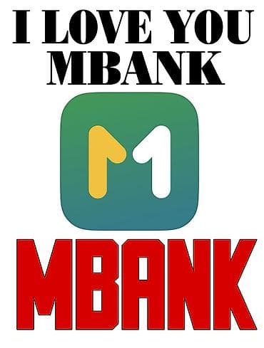 ваза декор: Постер/принт «I LOVE YOU MBANK» - Яркий типографский дизайн с — 3