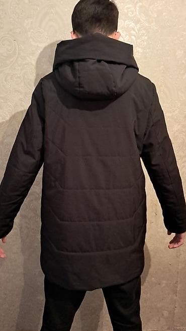 tech fleese: Пуховик, По колено, С капюшоном — 2