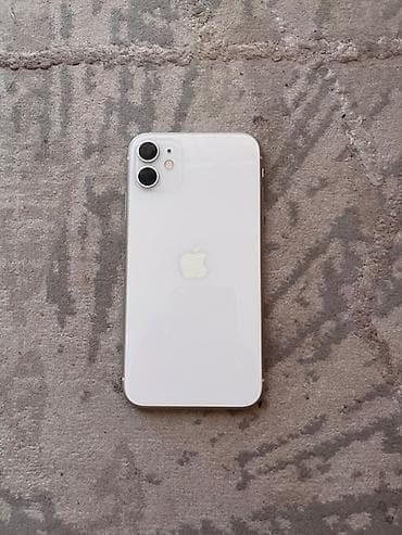 IPhone 11, Б/у, 128 ГБ, Белый, Кабель, 73 %
